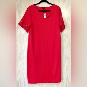 Talbots Women Career Shift Dress RED Size Large  NWT